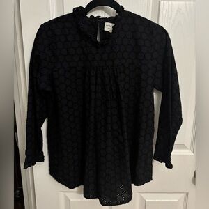 Tribe Alive | Eyelet Black Long Sleeve Sz S